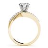 Image 5 : 1.4 CTW Certified VS/SI Diamond Bypass Solitaire Ring 18K Yellow Gold - REF-525M5H - 27683