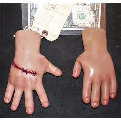 SEED OF CHUCKY SCREEN USED HERO ANIMATRONIC PUPPET HANDS MATCHED PAIR