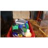 Image 2 : TOTE AND BOX OF HOSE AND SHOP FLUIDS