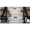 Image 1 : FOUR PLASTIC STORAGE TOTES
