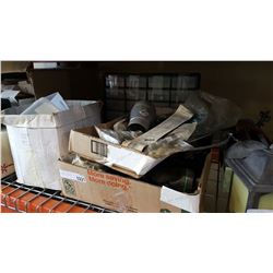 TWO BOXES OF HARDWARE AND HARDWARE ORGANIZERS