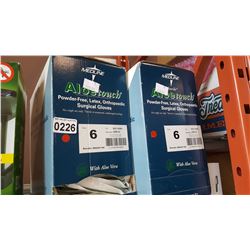 2 BOXES OF SURGICAL GLOVES