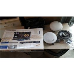 MONSTER POWER BAR, AC ADAPTERS, AND JVC SPEAKERS