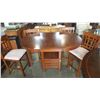 Image 2 : MODERN PUB HEIGHT DINING TABLE AND FOUR MICROFIBRE CHAIRS