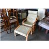 Image 1 : LEATHER BENTWOOD CHAIR AND 5 FOOTSTOOL