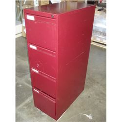 4 DRAWER ROLLING METAL FILING CABINET