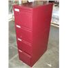 Image 1 : 4 DRAWER ROLLING METAL FILING CABINET