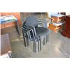Image 2 : 4 BLACK STACKING CHAIRS
