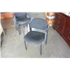 Image 3 : 4 BLACK STACKING CHAIRS