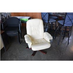 LEATHER RECLINING SWIVEL CHAIR