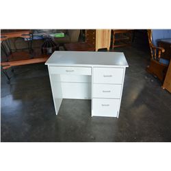 WHITE 4 DRAWER DESK