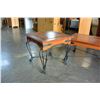 Image 2 : METAL AND WOOD COFFEE AND TWO ENDTABLES SET