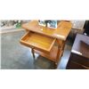 Image 3 : WOOD SIDE TABLE WITH DRAWER