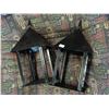 Image 1 : TWO METAL LANTERN SYTLE PLANTER HANGERS
