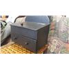Image 3 : WICKER STAND AND BLACK STORAGE BOX
