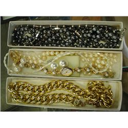 THREE BOXES OF ESTATE JEWELLRY