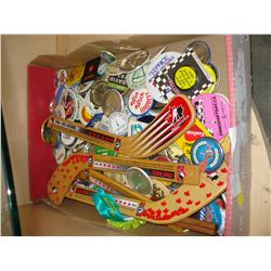 COLLECTIBLE BUTTONS AND MINI HOCKEY STICKS