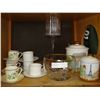 Image 1 : SHELF LOT ESTATE GLASS CHINA AND CANNISTERS