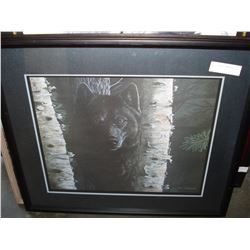 TYLER THOMPSON FRAMED WOLF PRINT