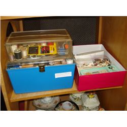 3 BOXES OF SEWING SUPPLIES AND ACCESSORIES