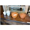Image 1 : TWO MEDALTA BEAN CROCKS AND TWO POTTERY CANNISTERS