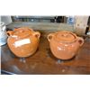Image 2 : TWO MEDALTA BEAN CROCKS AND TWO POTTERY CANNISTERS