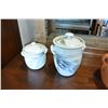Image 3 : TWO MEDALTA BEAN CROCKS AND TWO POTTERY CANNISTERS