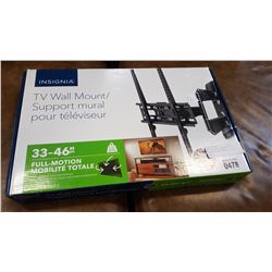 NEW INSIGNIA OVERSTOCK FULL MOTION TV WALL MOUNT 33 TO 46 INCH