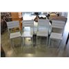 Image 3 : MODERN GLASS TOP DINING TABLE AND 4 CHAIRS