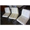 Image 2 : THREE WHITE LEATHER BAR CHAIRS ADJUSTABLE HEIGHT