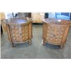 Image 2 : PAIR OF ROUND WALNUT ENDTABLES