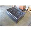 Image 2 : BLACK LEATHER OTTOMAN WITH STORAGE