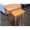 Image 1 : TWO NESTING PINE TABLES