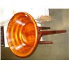 Image 2 : WOODEN SALAD BOWL ON STAND WITH UTENSILS