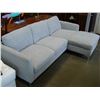 Image 1 : NEW MODERN GREY FABRIC 2 PIECE SECTIONAL SOFA RETAIL $1899