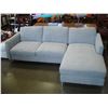 Image 2 : NEW MODERN GREY FABRIC 2 PIECE SECTIONAL SOFA RETAIL $1899