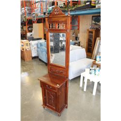 7 1/2 FOOT HALL STAND WITH MIRROR