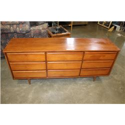 WALNUT 9 DRAWER DRESSER