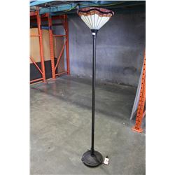 FLOOR LAMP WITH STAINED GLASS SHADE