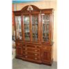 Image 1 : MAHOGANY 3 PIECE CABINET ILLUMINATED
