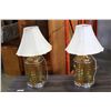 Image 1 : TWO GLASS TABLE LAMPS