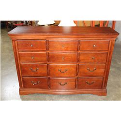 BROWN 12 DRAWER DRESSER