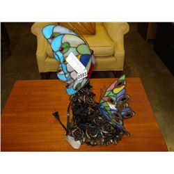 STAINED GLASS BUTTERFLY LAMP