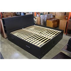 BLACK KINGSIZE BEDFRAME WITH UNDER BED STORAGE