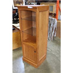 OAK ILLUMINATED BOOKSHELF