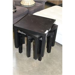 4 BLACK IKEA END TABLES