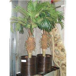 TWO ARTIFICIAL PLANTS