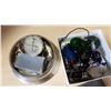 Image 2 : VINTAGE LADIES CIGARETTE BOX, SILVER PIECES, AND JEWELLRY