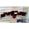 Image 1 : LOT OF RED RUBY GLASS STEMWARE
