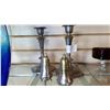 Image 2 : SILVER CANDLE STICKS AND FOOTED SALT AND PEPPERS